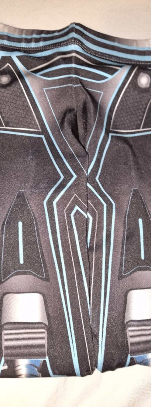 Jeffie Black Blue Tron Leggings
